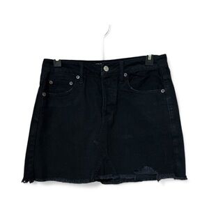 American Eagle Outfitters Black Denim Mini Skirt Size 4